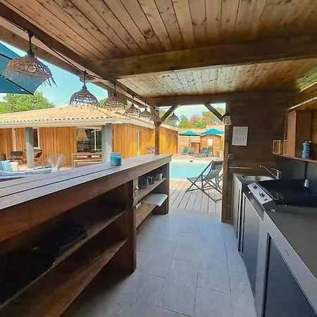 וילה Proche Golf D'arcachon Avec Piscine Chauffee *