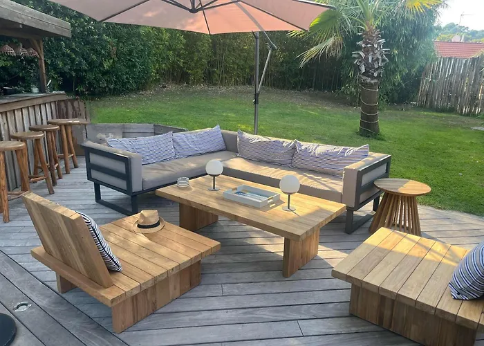 Proche Golf D'arcachon Avec Piscine Chauffee